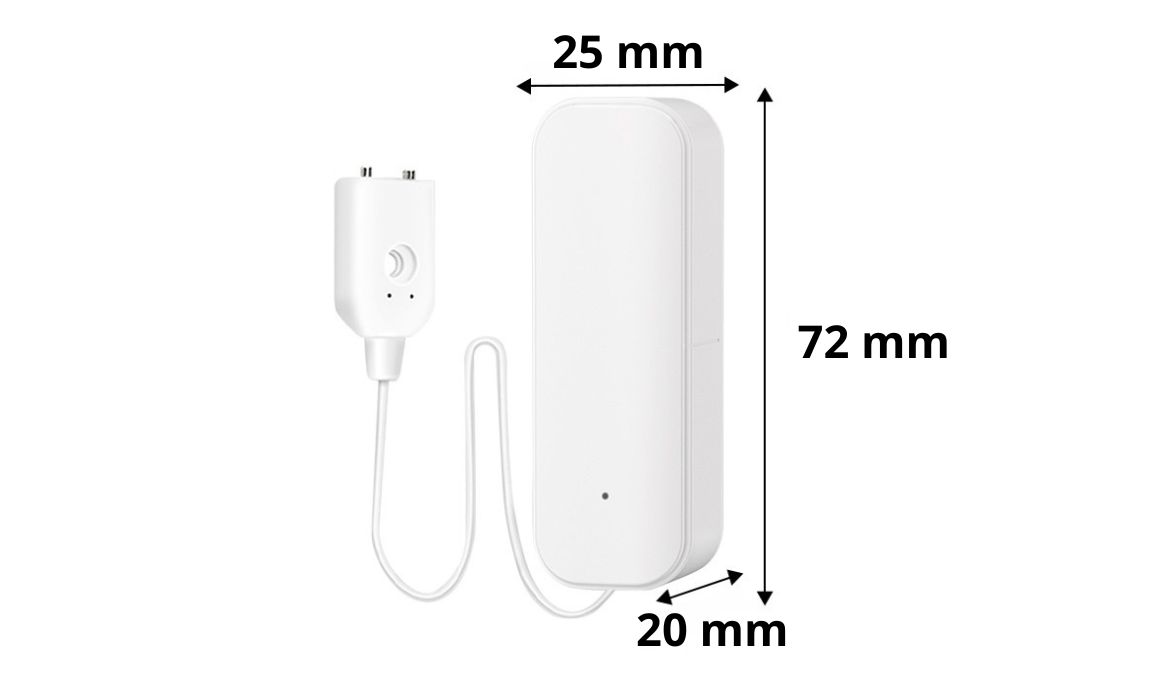 Czujnik zalania ZigBee eWeLink SONE Smart Home wykrywa wyciek wody Wymiary_czujnika_zalania