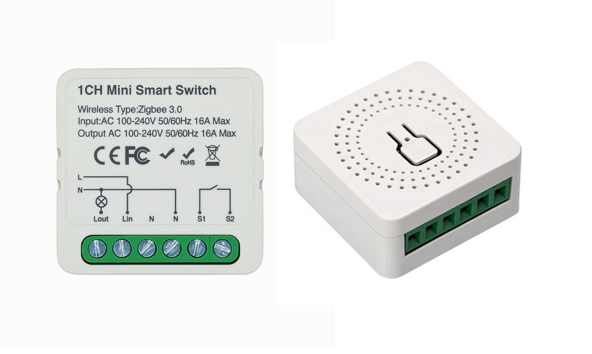 MINI PRZEKAŹNIK ZIGBEE TUYA WŁĄCZNIK DOPUSZKOWY STEROWNIK 16A 3680W przekaznik_zigbee_1ch