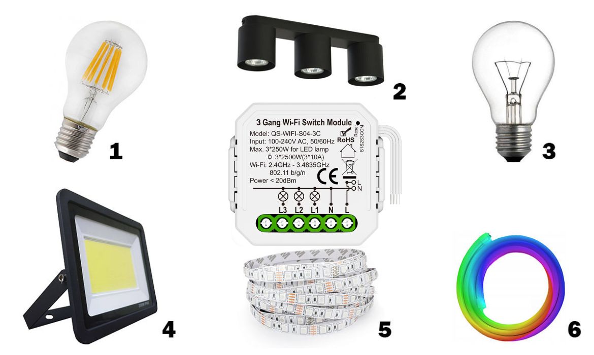 3 KANAŁOWY Przekaźnik WIFI światła TUYA DOPUSZKOWY podwójny MINI V3 Sterowanie_urzadzneiami