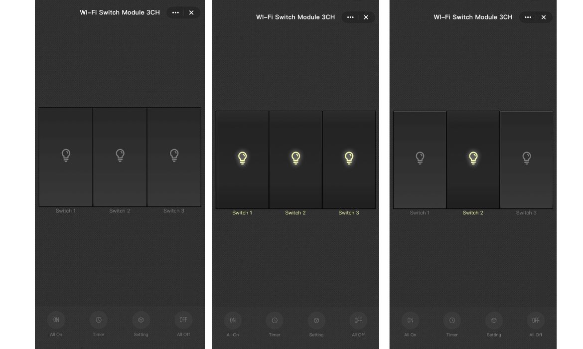 3 KANAŁOWY Przekaźnik WIFI światła TUYA DOPUSZKOWY podwójny MINI V3 ekran_glowny_aplikacji