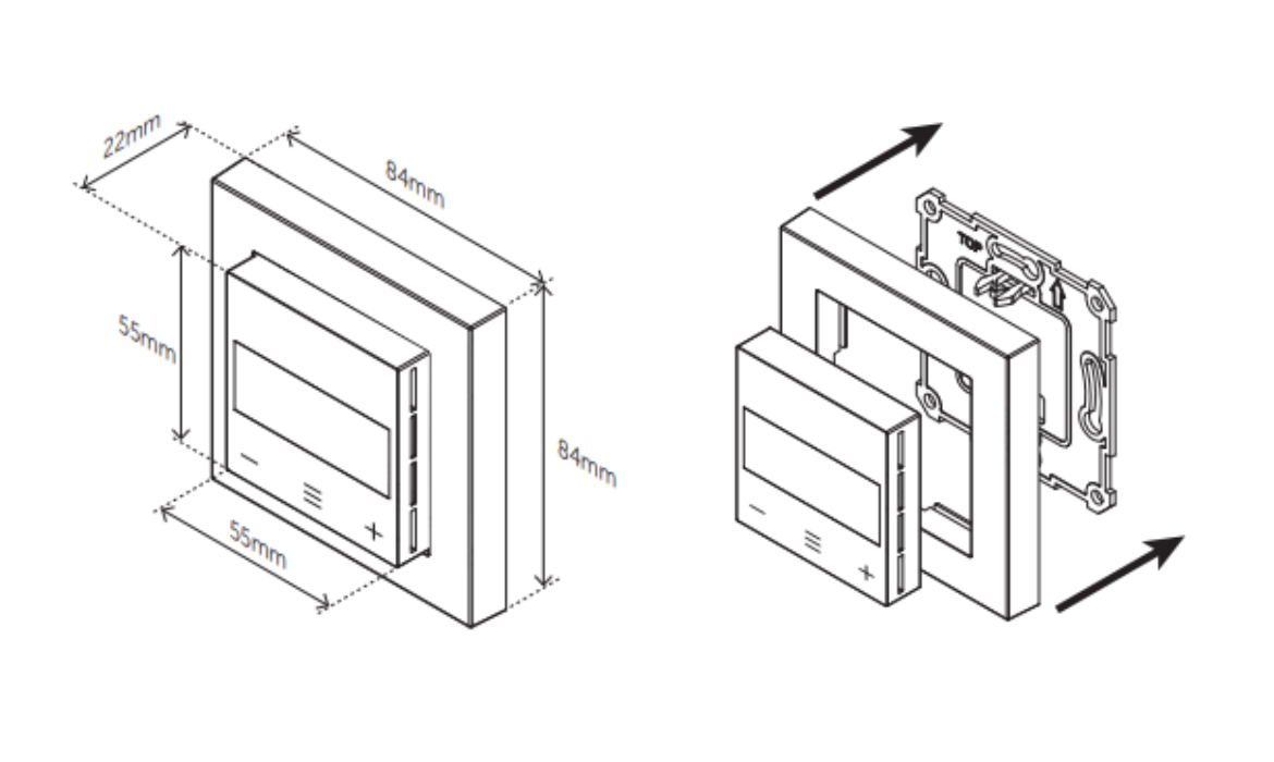   Heatit Z-Temp3 White RAL 9003  Battery operated thermostat Z-Wave wymairy_i_montaz_heatit_ztemp3