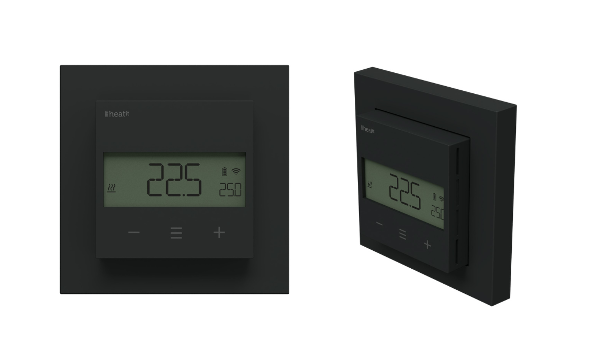  Heatit Z-Temp3 Black Matt  Battery operated thermostat Z-Wave heatit_termostat_z-temp3