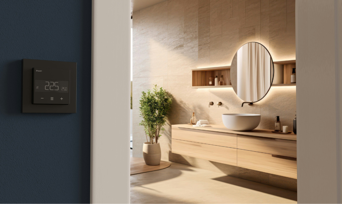   Heatit Z-TRM6 Black matt  Z-Wave thermostat 3600W 16A 868.4 MHz Heattit_wizualizacja