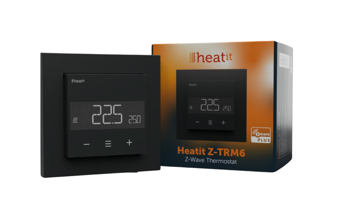   Heatit Z-TRM6 Black matt  Z-Wave thermostat 3600W 16A 868.4 MHz glowne_zdjecie_termostatu_zwave_heatit
