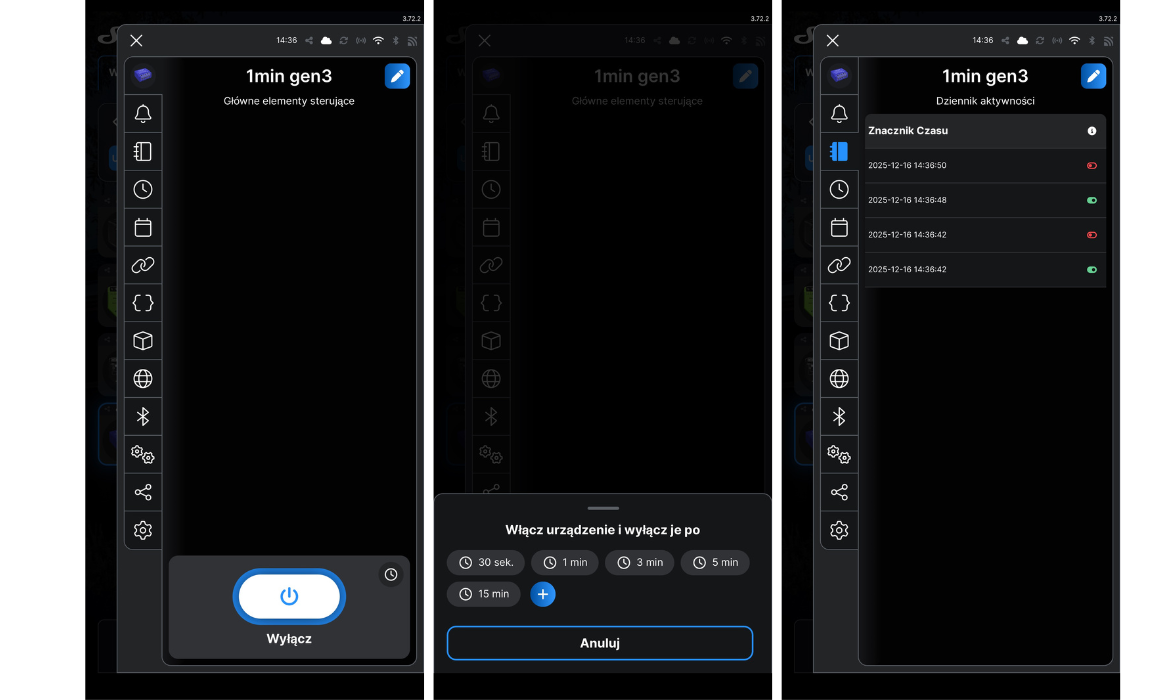 SHELLY 1 GEN4 ONE-CHANNEL, DRY CONTACT SMART SWITCH Wymiary