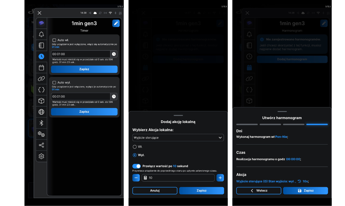 SHELLY 1 GEN4 ONE-CHANNEL, DRY CONTACT SMART SWITCH Wymiary