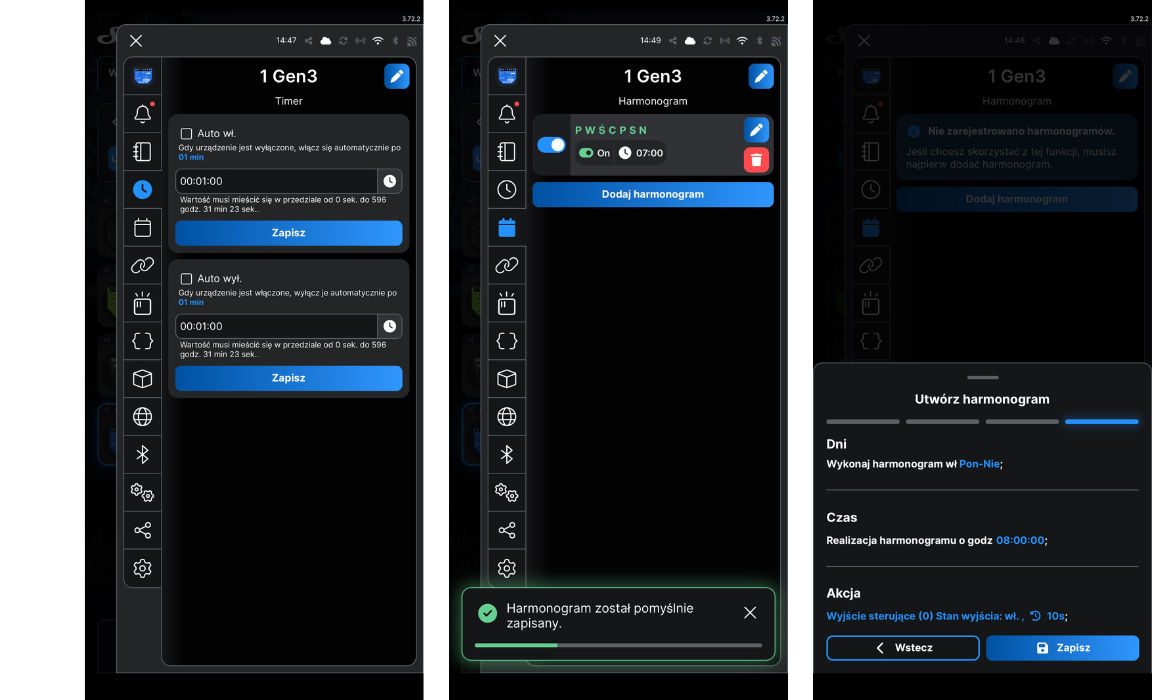 SHELLY 1 GEN4 ONE-CHANNEL, DRY CONTACT SMART SWITCH Wymiary