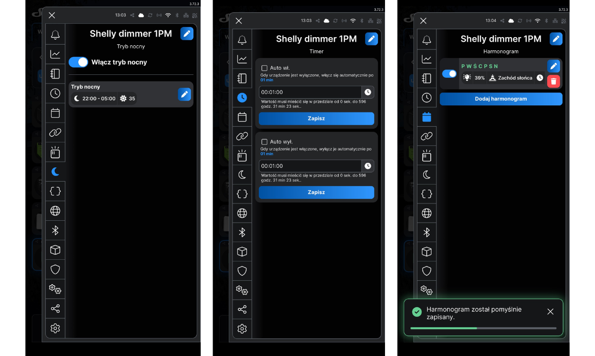 SHELLY 1 GEN4 ONE-CHANNEL, DRY CONTACT SMART SWITCH Wymiary