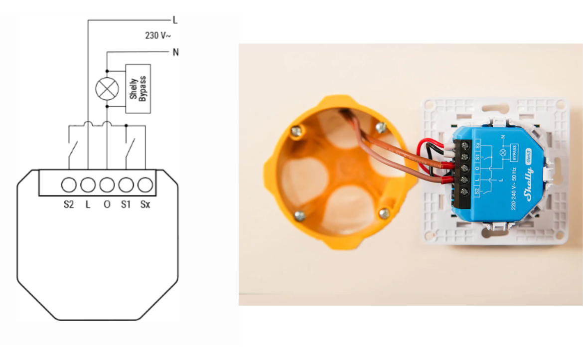 SHELLY 1 GEN4 ONE-CHANNEL, DRY CONTACT SMART SWITCH Wymiary