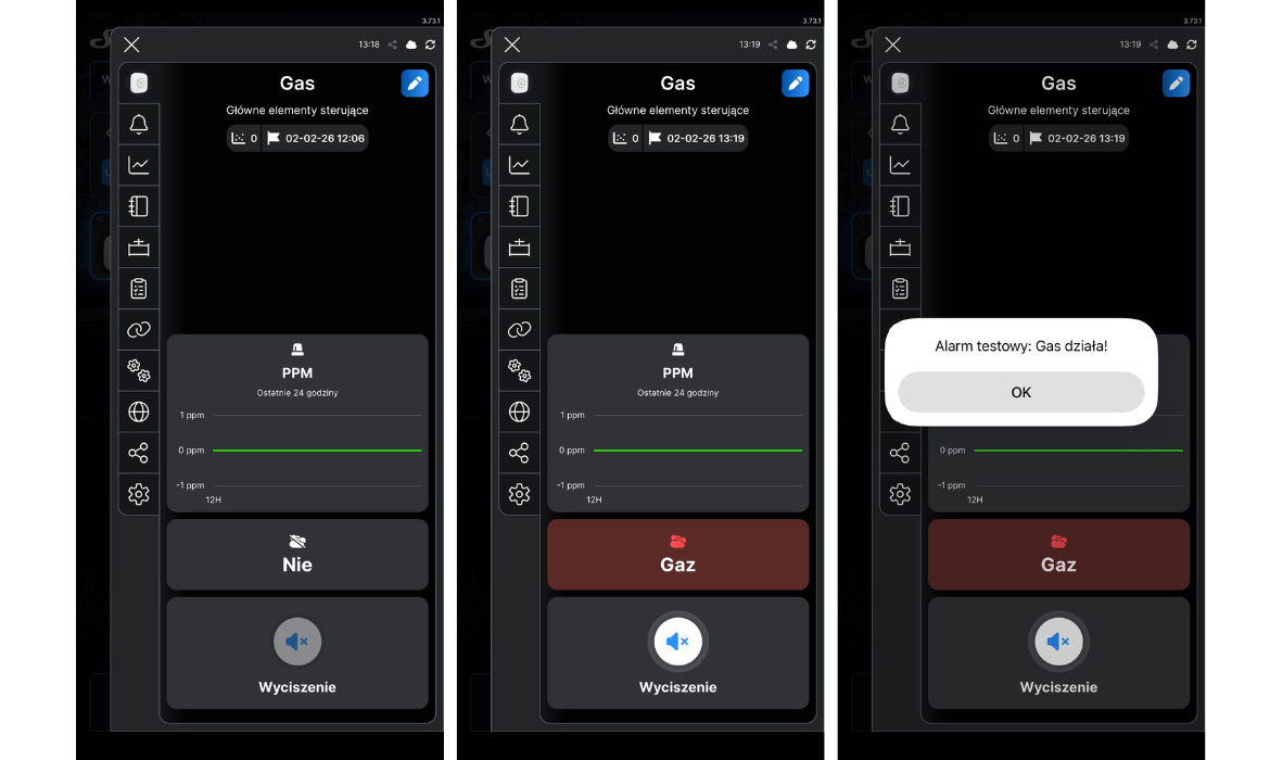 Głośny alarm w czujniku gazu ziemnego Shelly Gas CNG – szybka reakcja