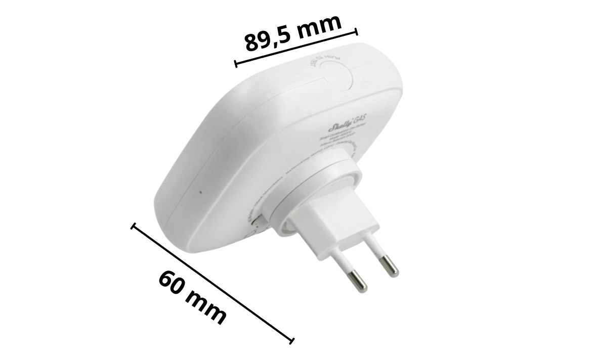 Czujnik gazu ziemnego Shelly Gas CNG – wymiary i montaż w gniazdku