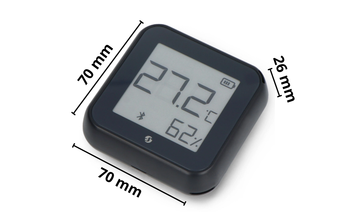 Wymiary czujnika temperatury i wilgotności