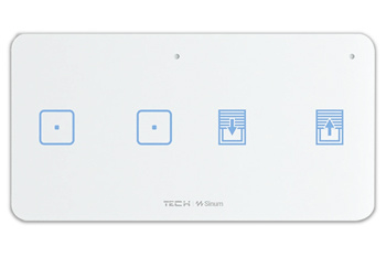 Włącznik światła dwupolowy + rolety WSZ-22L- LEWA Biały bezprzewodowy TECH WTP