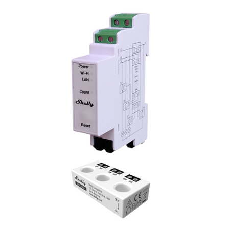 Shelly Pro 3EM 3CT63 Licznik Energii Trójfazowy DIN 63A LAN WiFi