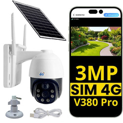 Kamera 4G z panelem solarnym V380 Pro IP65 bez zasilacza