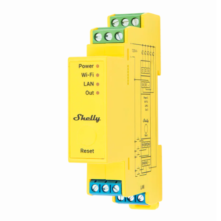 Shelly Pro RGBWW PM – 5-kanałowy sterownik LED DIN z pomiarem mocy