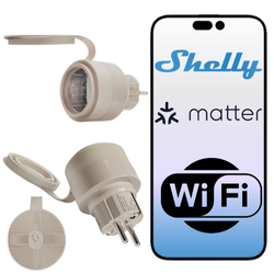 Shelly Outdoor Plug S Gen3 – Smart gniazdko WiFi Matter IP44 z pomiarem energii