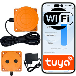 Czujnik poziomu cieczy WiFi ultradźwiękowy IP65 Tuya Smart zbiornik