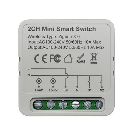 Sterownik ZIGBEE Tuya Smart Life – 2 kanały | 230V 16A | Moduł dopuszkowy