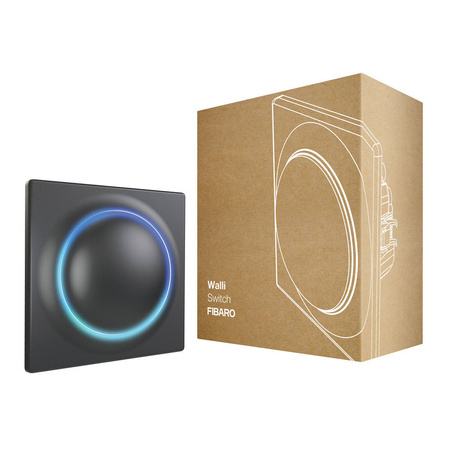 Walli Switch FIBARO - Włącznik oświetlenia Z-Wave Antracyt FGWDSEU-221-8