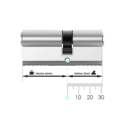 Wkładka GERDA SLR typ C 30–61/37–68 mm (zabierak) - na kod klucza / system jednego klucza