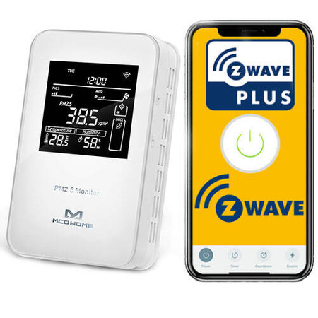 CZUJNIK JAKOŚCI POWIETRZA - PYŁÓW ZAWIESZONYCH PM2.5 MH10-PM2.5-WD MCOHome Z-Wave