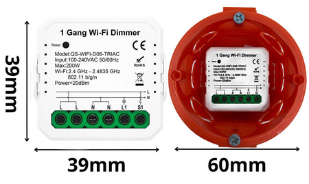 Dimmer ściemniacz TUYA WIFI MINI V3 sterownik oświetlenia