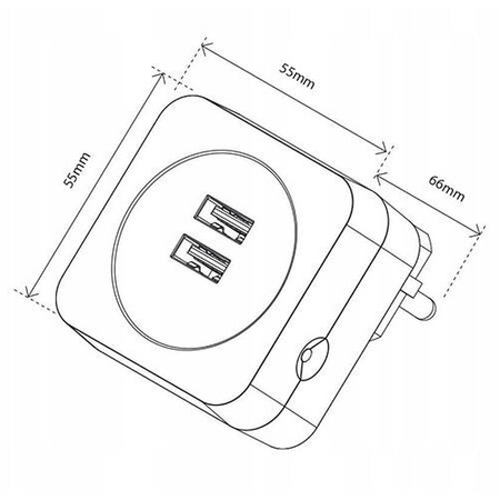 Heatit Z-Repeater extender z baterią i USB Z-wave