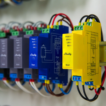 Shelly Pro RGBWW PM – 5-kanałowy sterownik LED DIN z pomiarem mocy