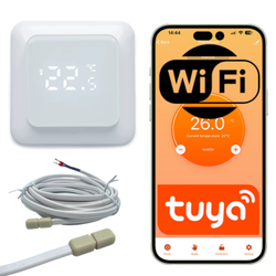 Termostat WiFi Tuya 16A z czujnikiem podłogowym NTC sterownik ogrzewania