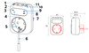 Inteligentne gniazdko termostat Wifi 16A dwa sensory wyświetlacz LED