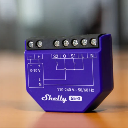 Shelly Dimmer 0-10V PM Gen3 WiFi – inteligentny ściemniacz LED 1-10V