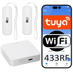 Stacja pogodowa WiFi z dwoma czujnikami temperatury i wilgotności RF433 Tuya