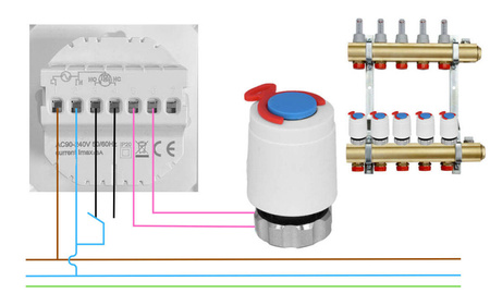 Termostat ZIGBEE bez napięciowy Sterownik ogrzewania Tuya TE-0Z przewodowy do Pieca