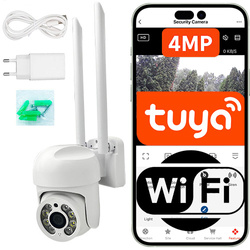 Kamera zewnętrzna obrotowa WIFI smart Tuya 4MPx detekcja ruchu PTZ