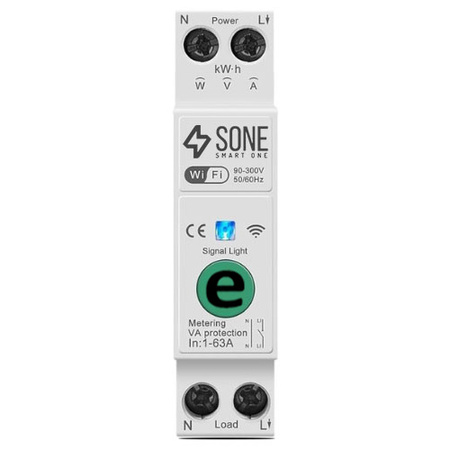 Przekaźnik WiFi 63A na szynę DIN z pomiarem energii  eWeLink