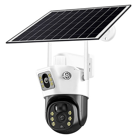 Kamera zewnętrzna 4G zasilana panelem solarnym z dwoma obiektywami V380 Pro