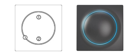 Walli Switch FIBARO - Włącznik oświetlenia Z-Wave Antracyt FGWDSEU-221-8