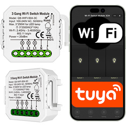 Przekaźnik WiFi 3-kanałowy Tuya Smart Life sterownik oświetlenia dopuszkowy