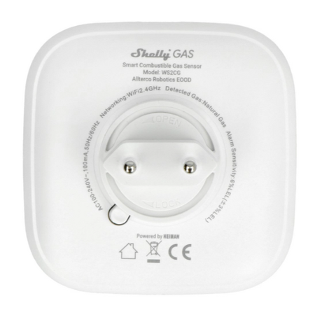 Shelly Gas CNG – czujnik gazu ziemnego WiFi 230V z alarmem