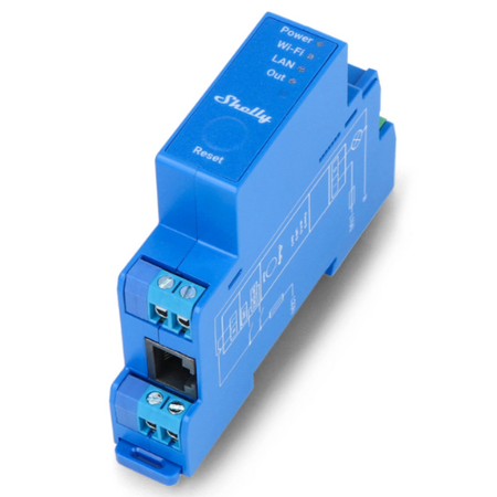Shelly Pro 1 V1 – przekaźnik DIN dry contact Wi-Fi LAN do rozdzielnicy