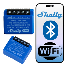 Shelly 1 Mini Gen3 WiFi  inteligentny przekaźnik z suchym stykiem NO