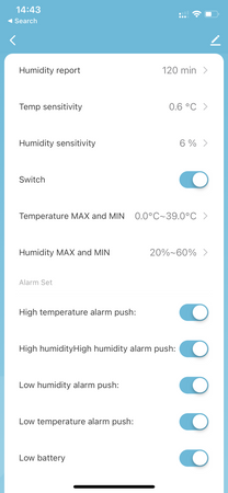 Czujnik temperatury i wilgotności WIFI TUYA V2