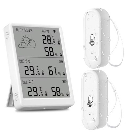 Stacja pogodowa WiFi z czujnikami zewnętrznymi IP65 Tuya na zewnątrz