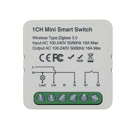 Przekaźnik Zigbee Tuya SONE 1-kanałowy Smart Life moduł dopuszkowy 230V