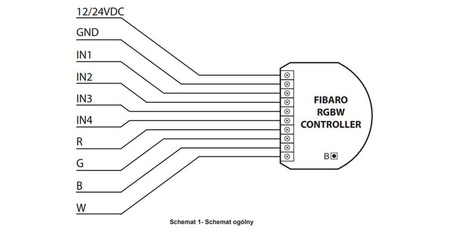 RGBW Controller 2 Sterownik Ściemniacz LED FGRGBWM-442 ZW5