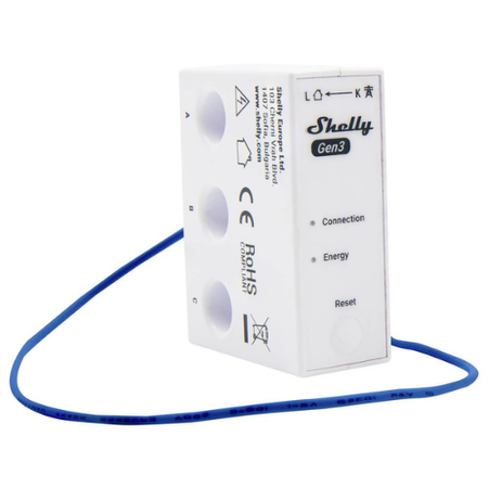 Shelly 3EM-63T Gen3 – trójfazowy licznik energii Wi-Fi na szynę DIN