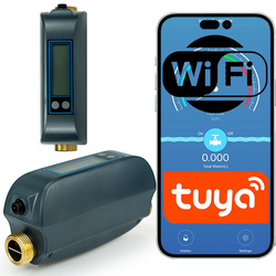 Zawór wody WiFi TUYA DN20 IP66 z pomiarem przepływu i ekranem LCD