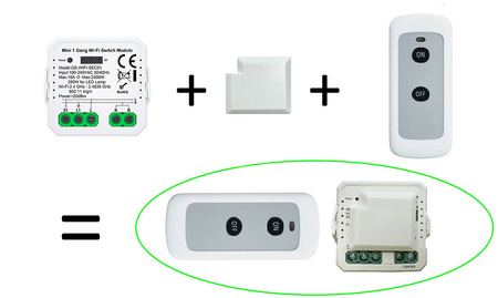 Przekaźnik sterownik światła WIFI Tuya/Smart Life jednokanałowy V3 