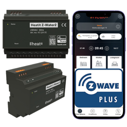 Heatit Z-Water2 – regulator ogrzewania wodnego Z-Wave, 9 stref, DIN, do ogrzewania podłogowego